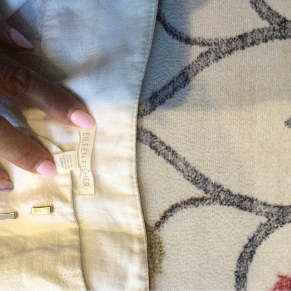 Eileen Fisher White Linen Pants - Picture 3 of 11